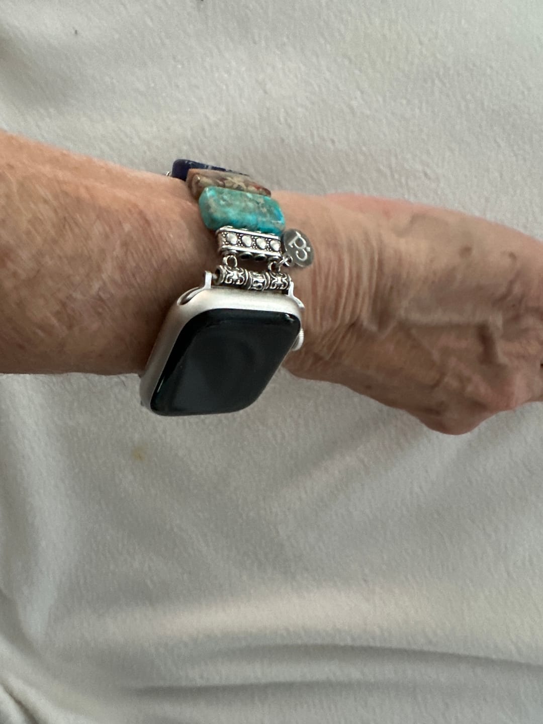 Customer photo review of Chic Chakra Stretch Apple Watch Strap