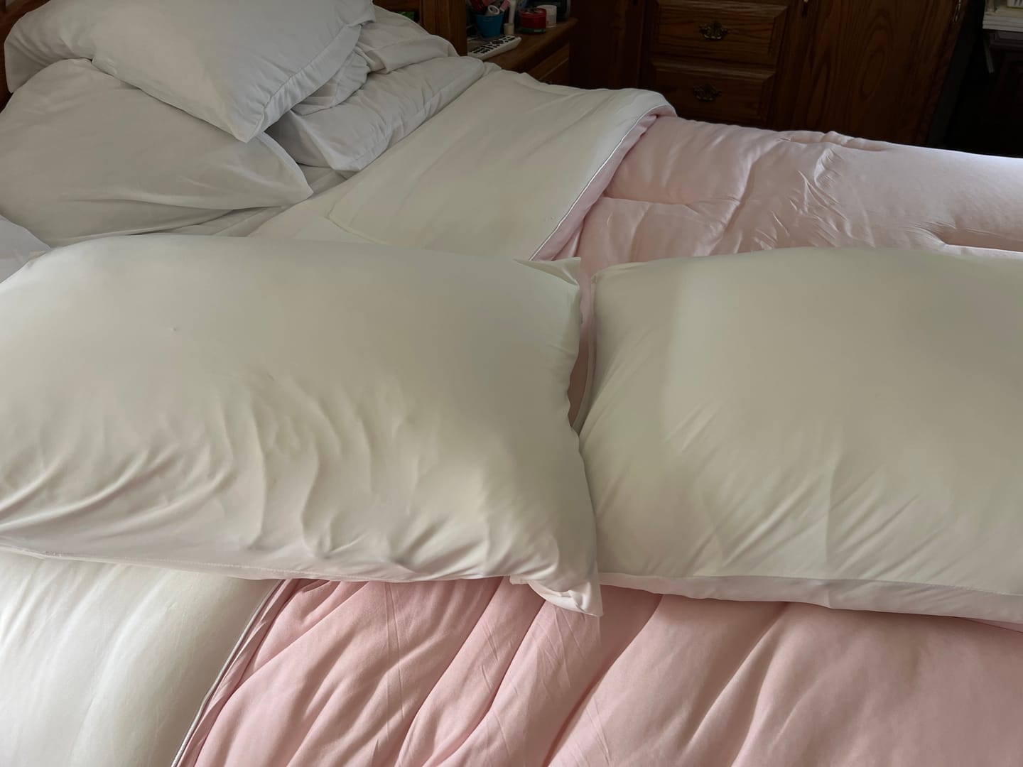 Customer photo review of Waterproof & Stain-Resistant Hotel Pillow