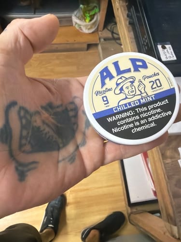 Customer photo review of Chilled Mint Nicotine Pouches