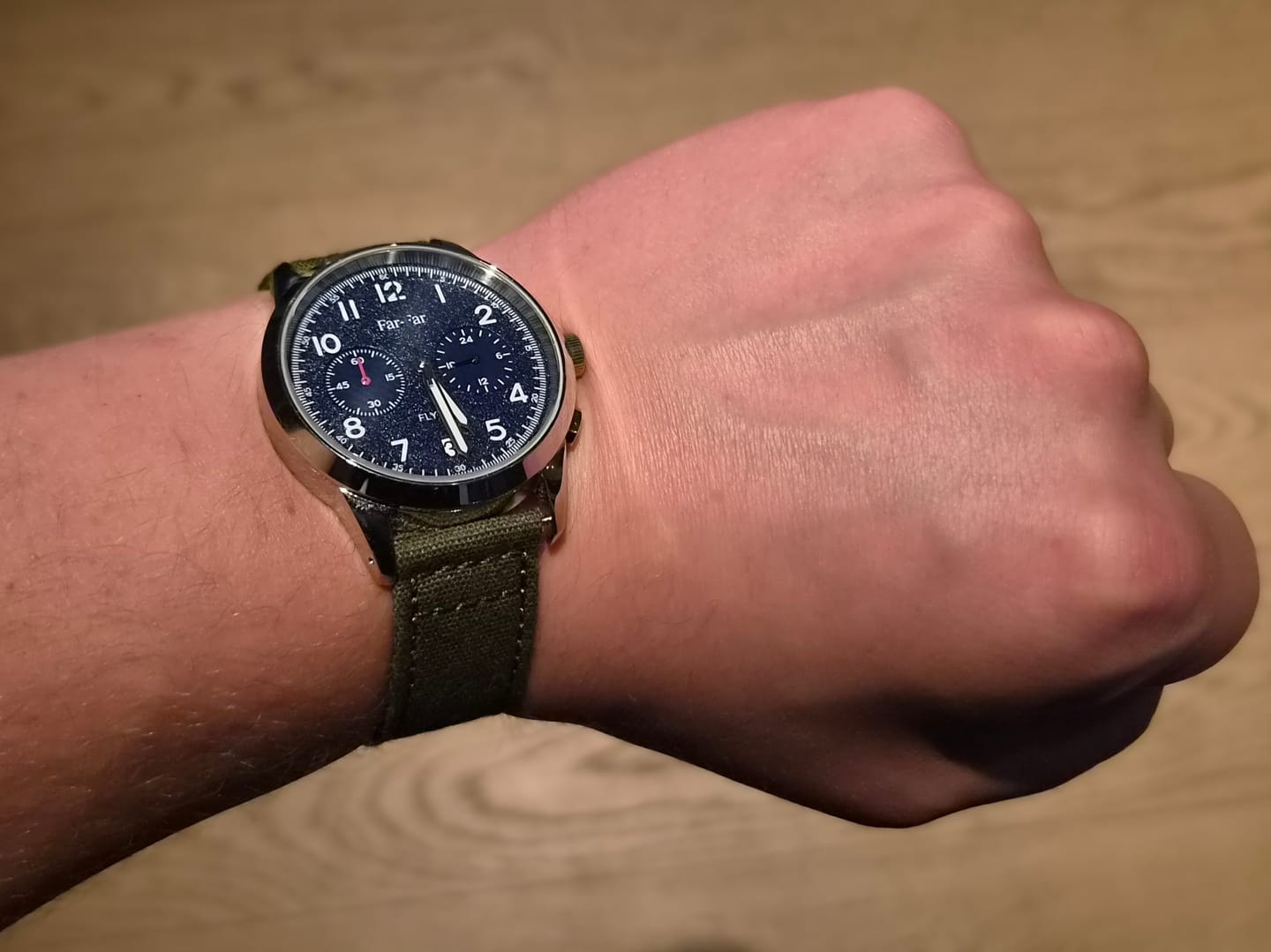 Customer photo review of Far-Far Flyver Kronograf – Blå