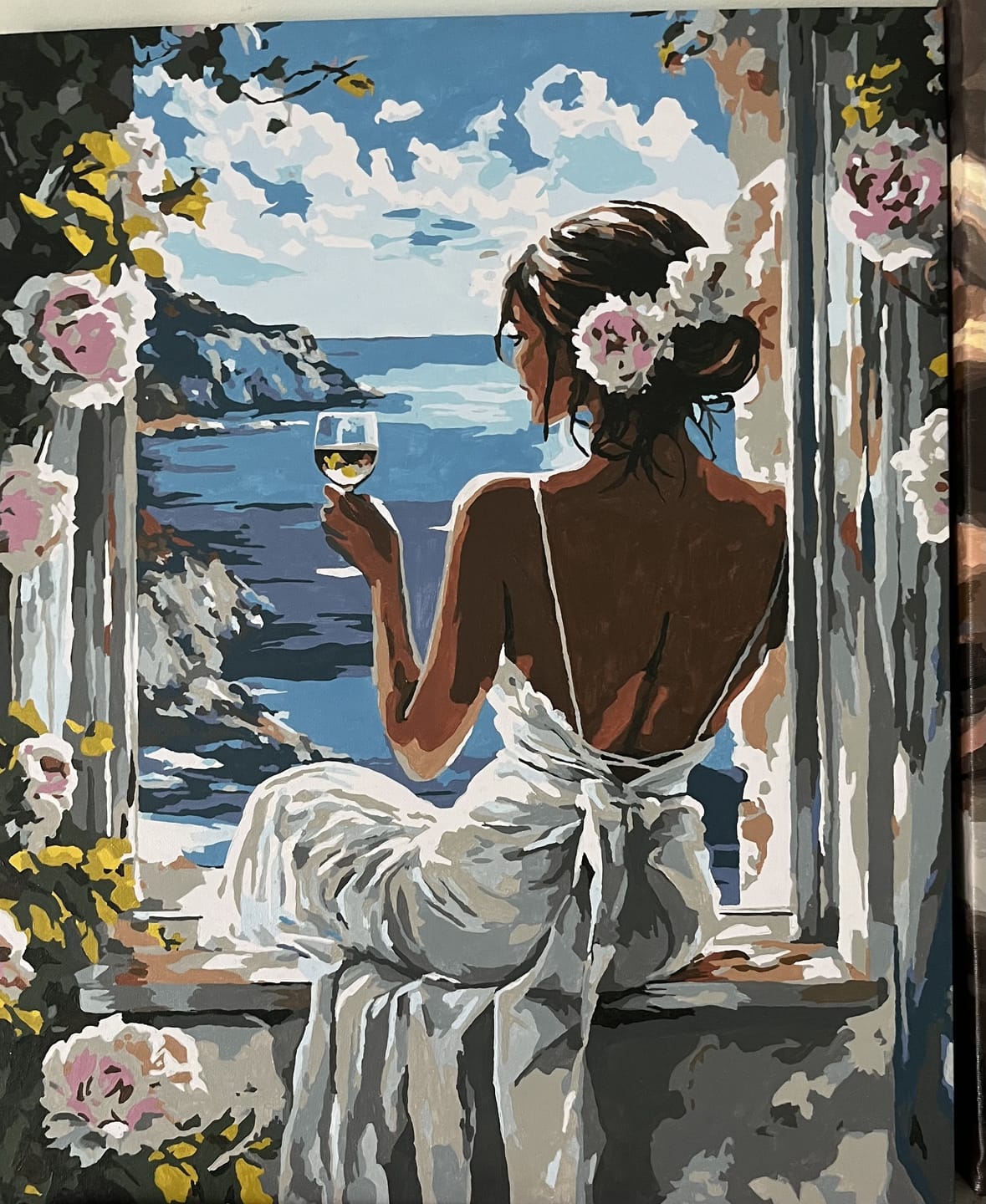 Customer photo review of Wine by the Waves | Paint by Number