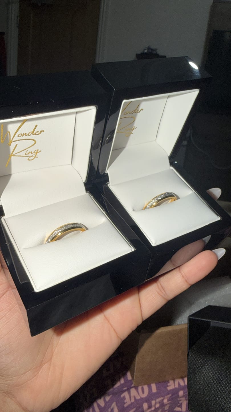 Customer photo review of The Golden Steel Wonder Ring Set