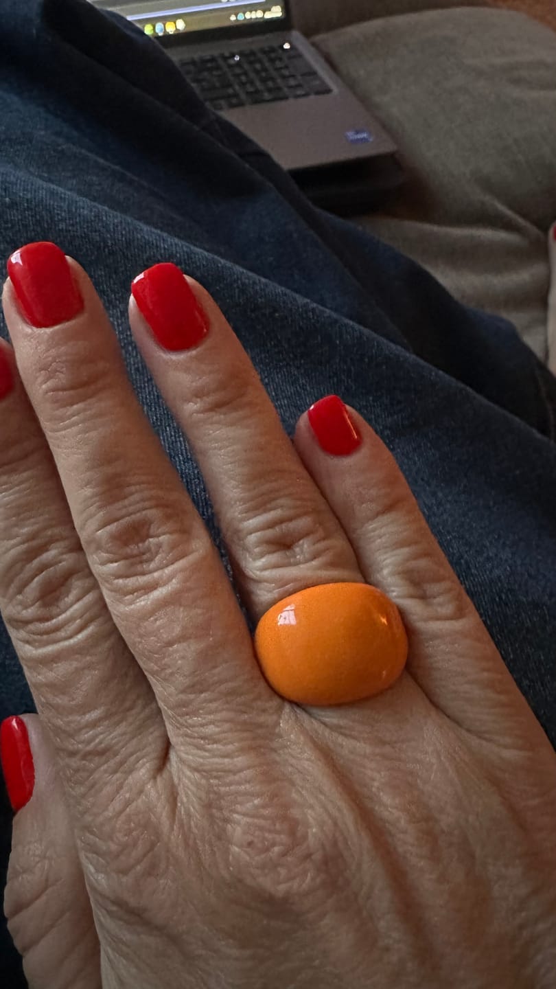 Customer photo review of Lava Drop SS Enamel Ring