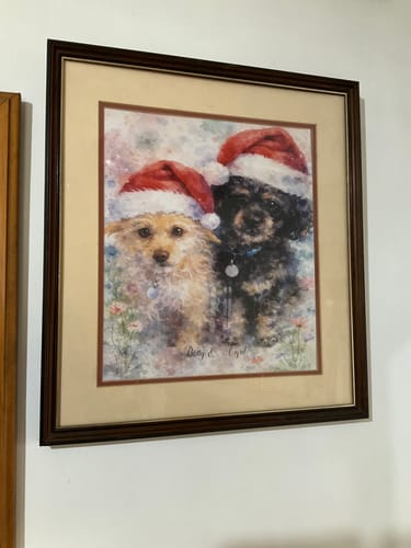 Customer photo review of Personalised Poster With Dog or Cat - Watercolour