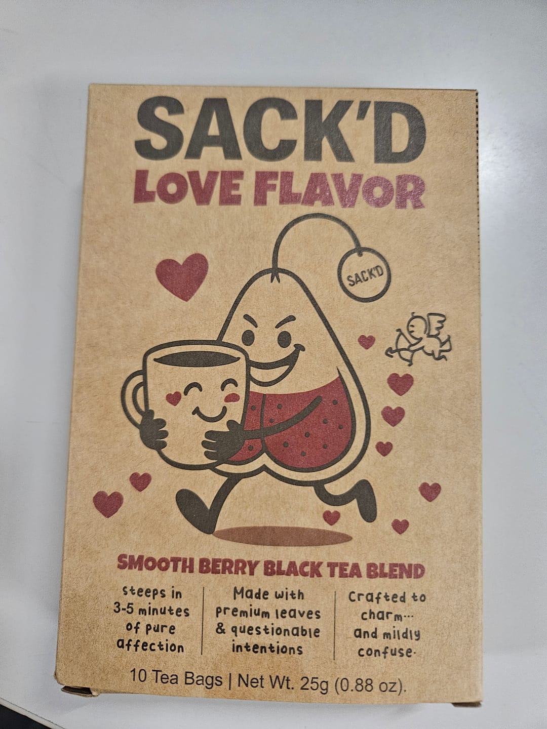 Customer photo review of SACK’D Love Flavor – Smooth Berry Black Tea