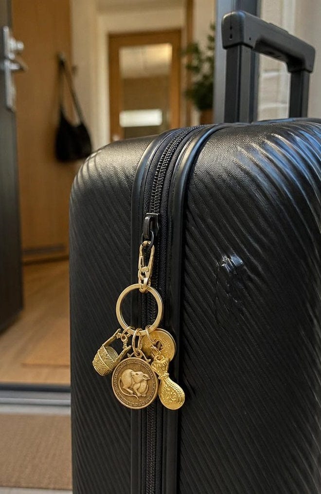 Customer photo review of FuAttract Fortune Protection Energy Flow Chinese Zodiac Brass Keychain
