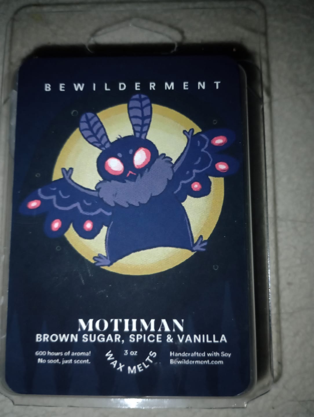 Customer photo review of Mothman Wax Melts