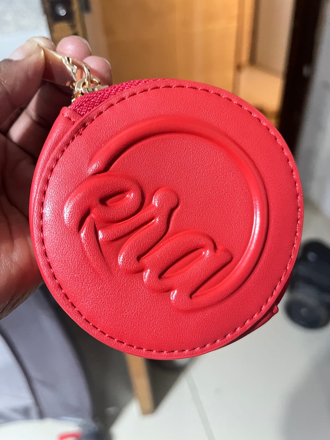 Customer photo review of Red Era Charm Purse