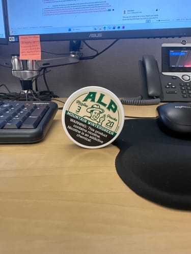 Customer photo review of Mountain Wintergreen Nicotine Pouches