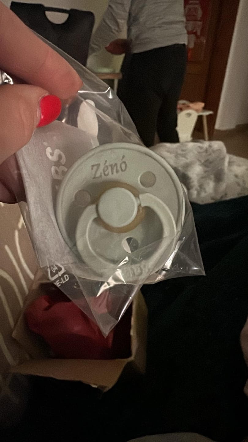 Customer photo review of Névre szóló BIBS Colour cumi - zsálya