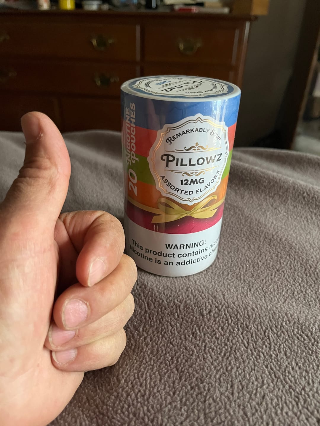 Customer photo review of Sour Pouches 5-Can Multi Flavor Pack