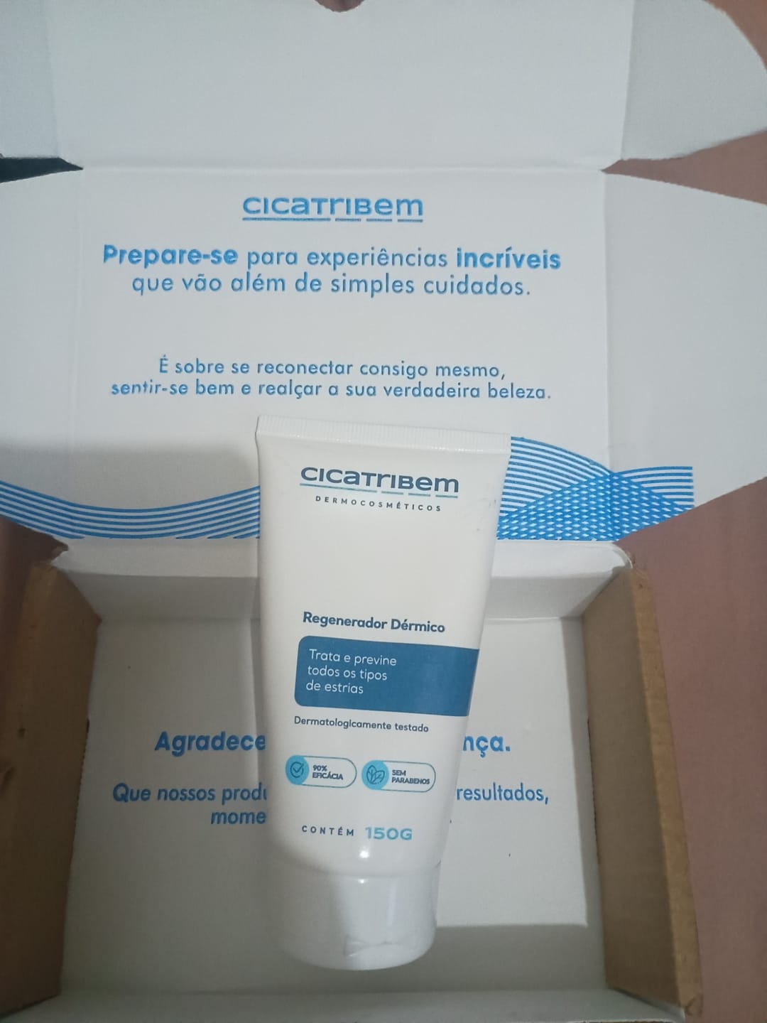 Customer photo review of Creme Antiestrias Regenerador Dérmico