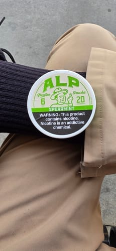 Customer photo review of Spearmint Nicotine Pouches