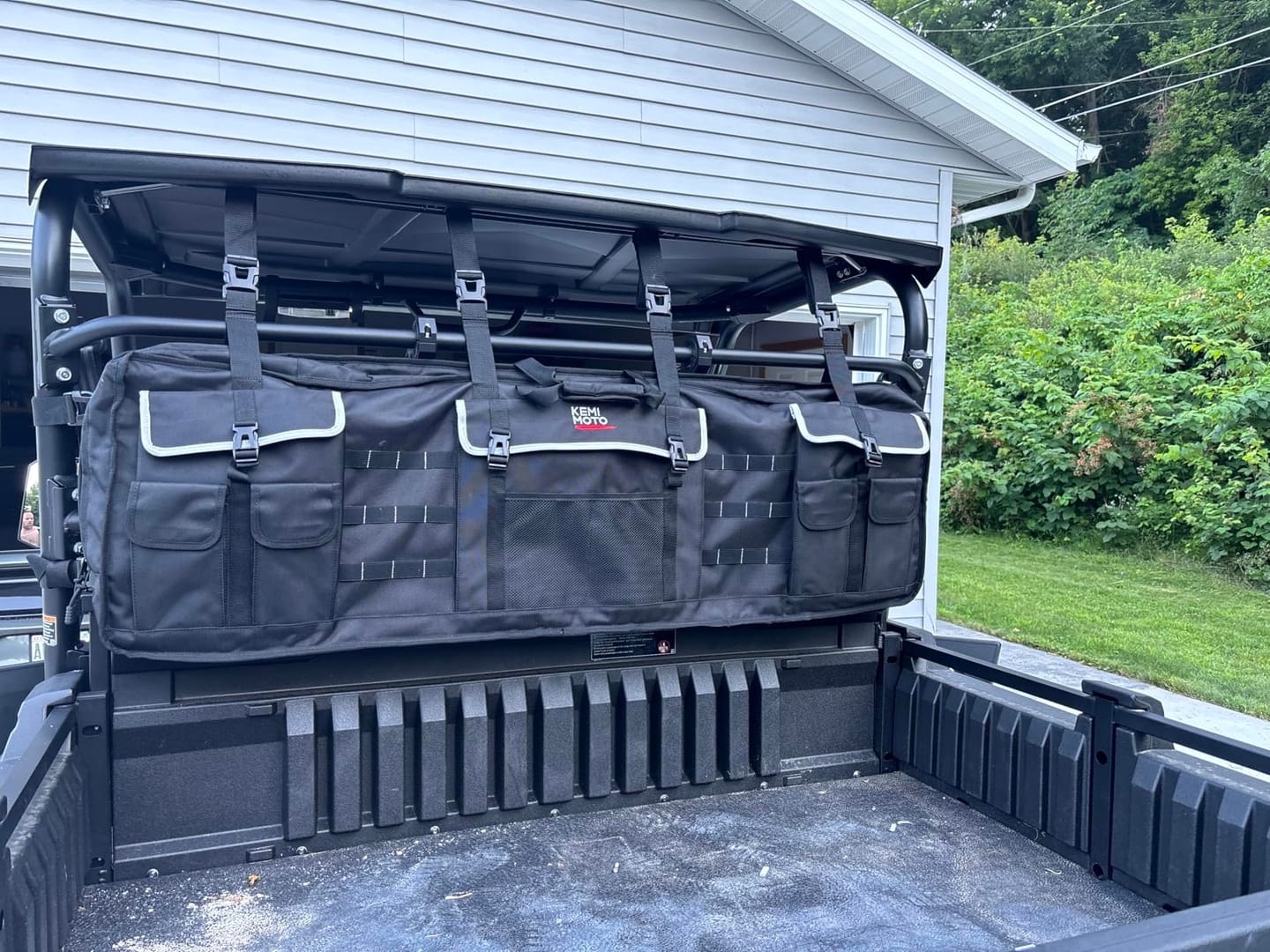 Customer photo review of UTV Double Gun Holder Tool Rack for Hunting Gear