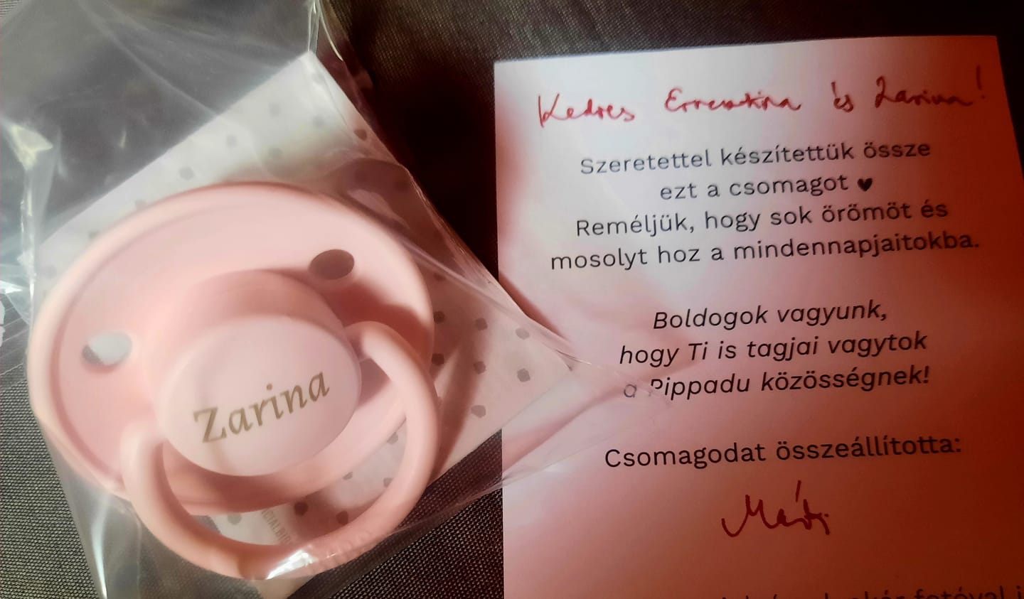 Customer photo review of Névre szóló BIBS De Lux cumi - púderrózsaszín