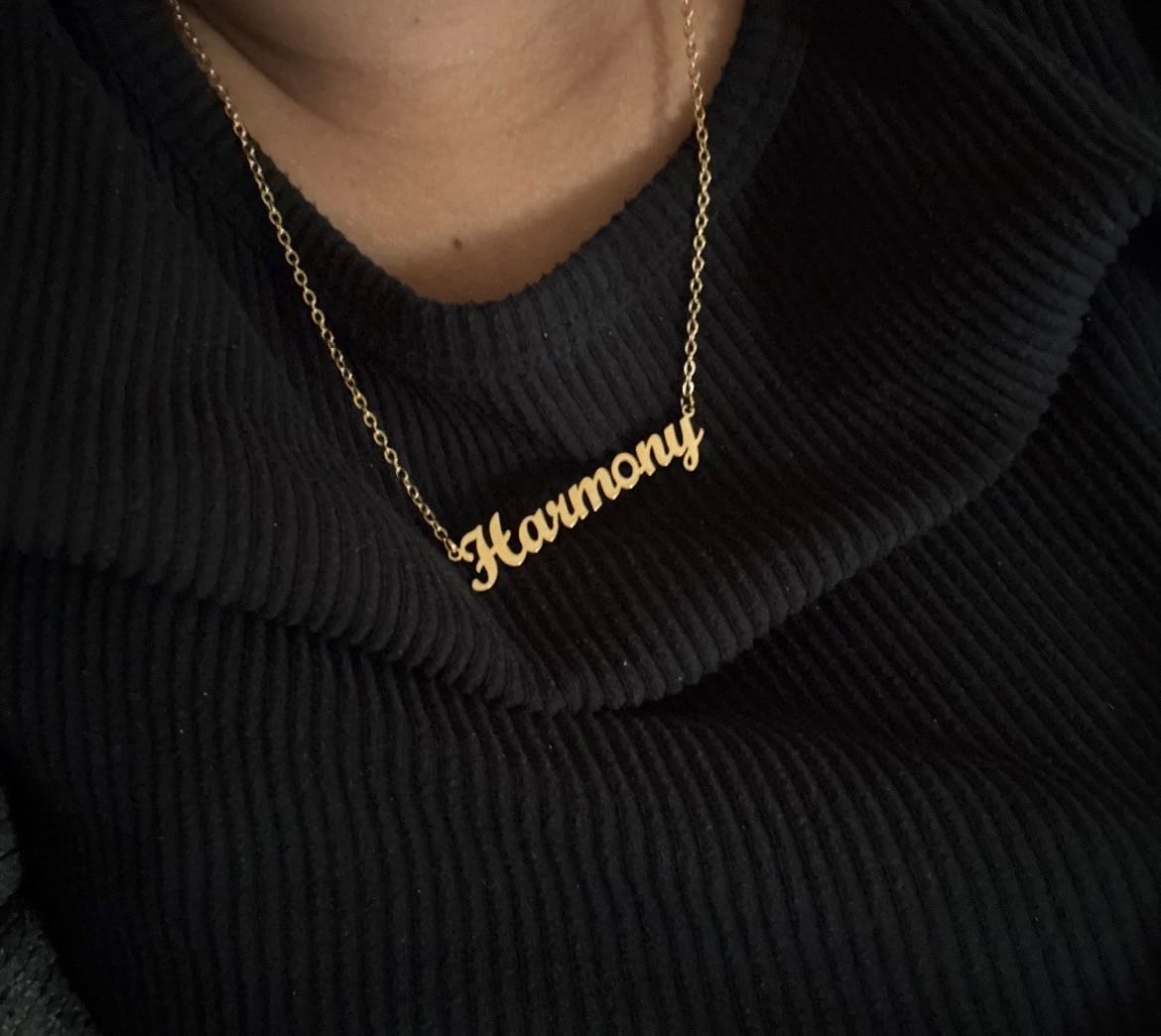 Customer photo review of Personalized Original Name Necklace