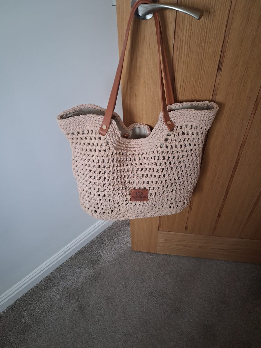 Customer photo review of Sunny Beach Tote crochet kit