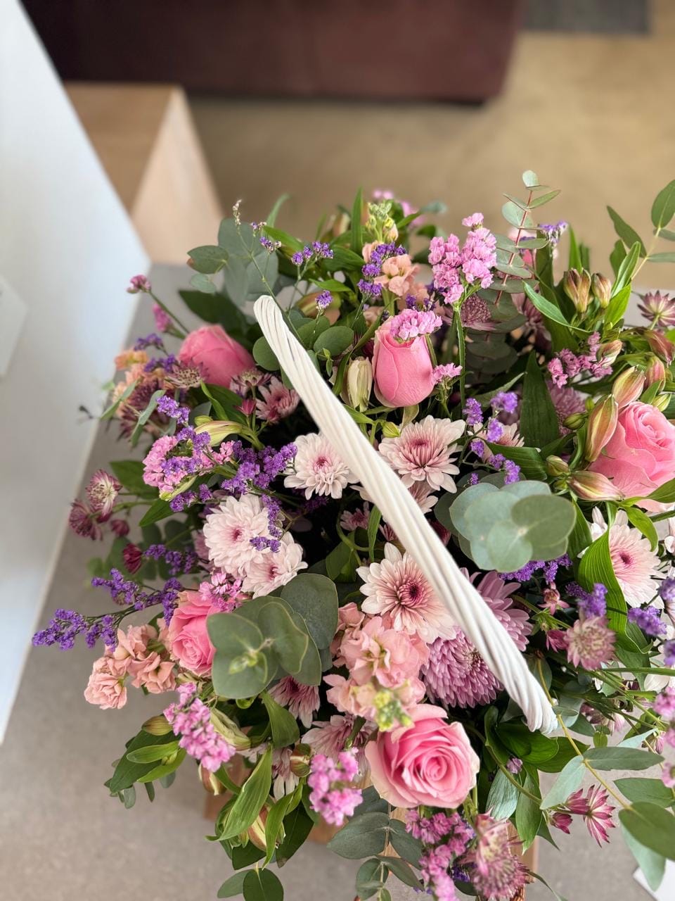 Customer photo review of Country Flowers Wooden Basket
