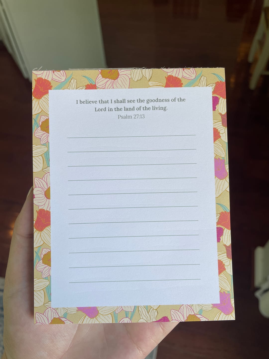 Customer photo review of Psalm 27 Notepads