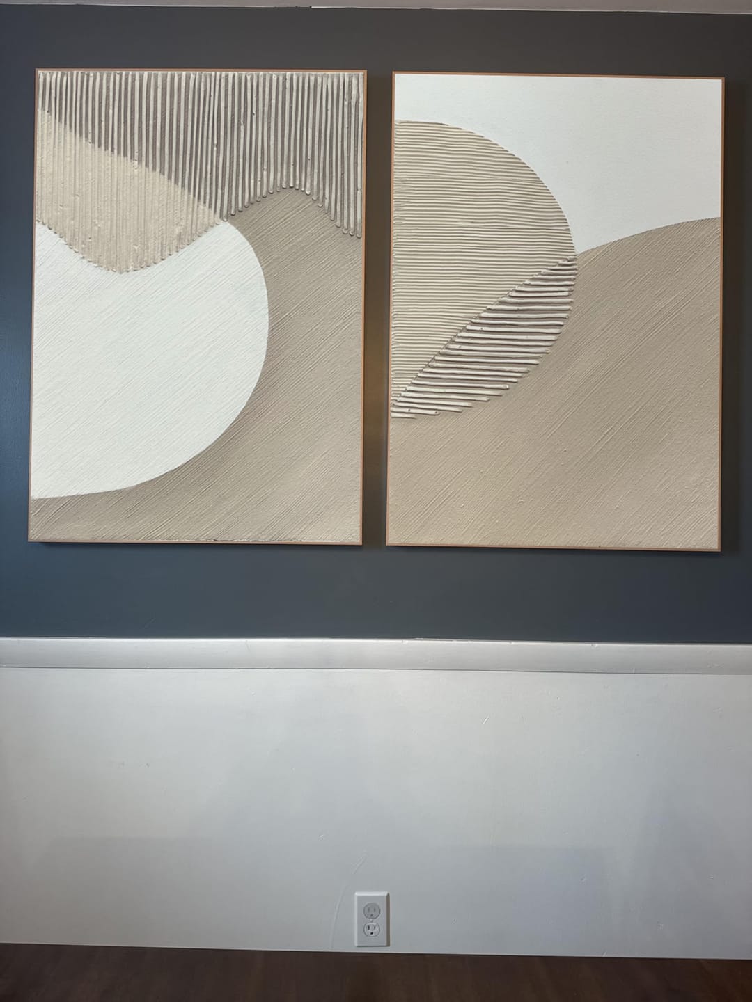 Customer photo review of Wabi Sabi Abstract Wall Art Set of 2 #WA002
