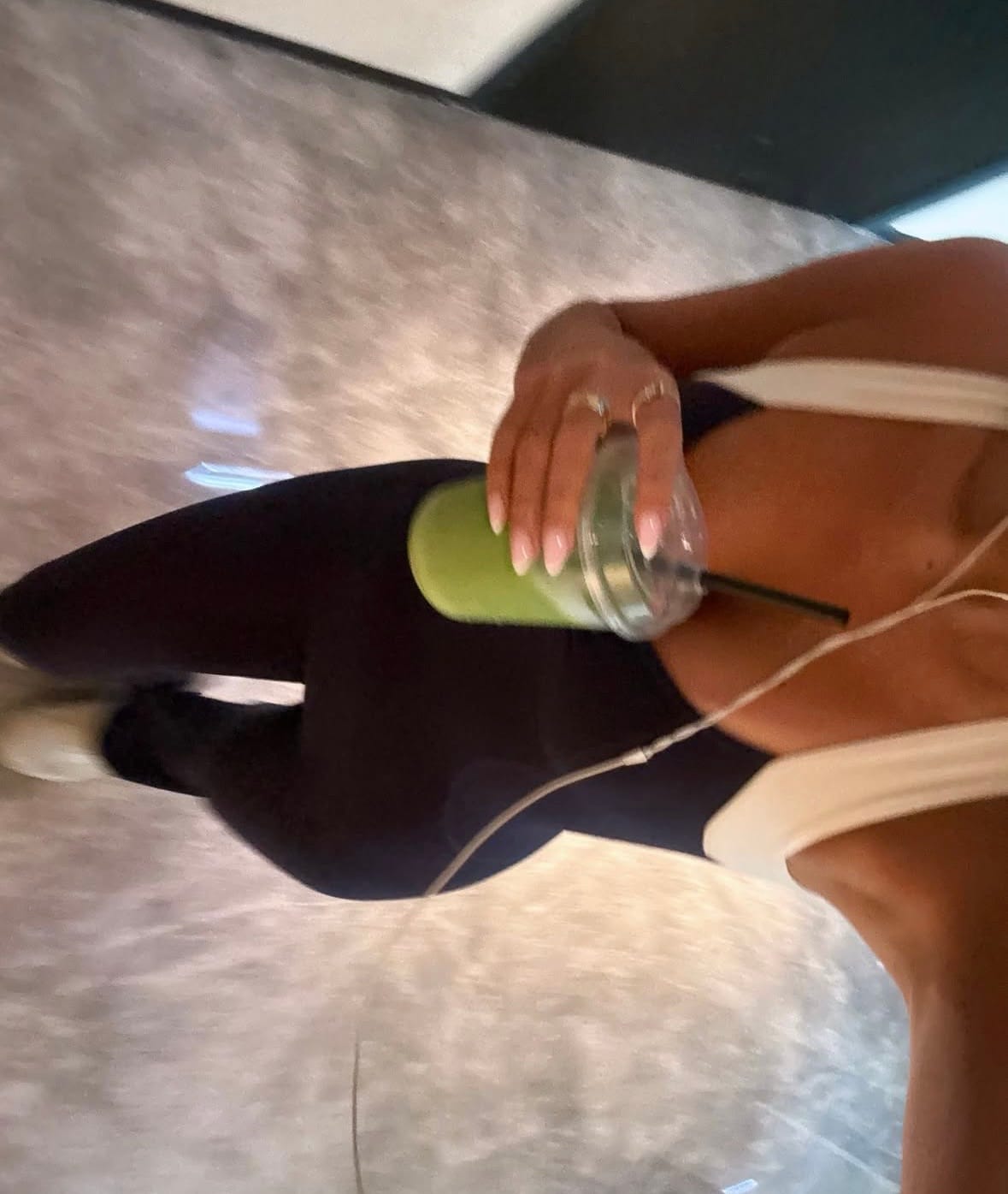 Customer photo review of The Sculpt Onesie / Navy-Cream