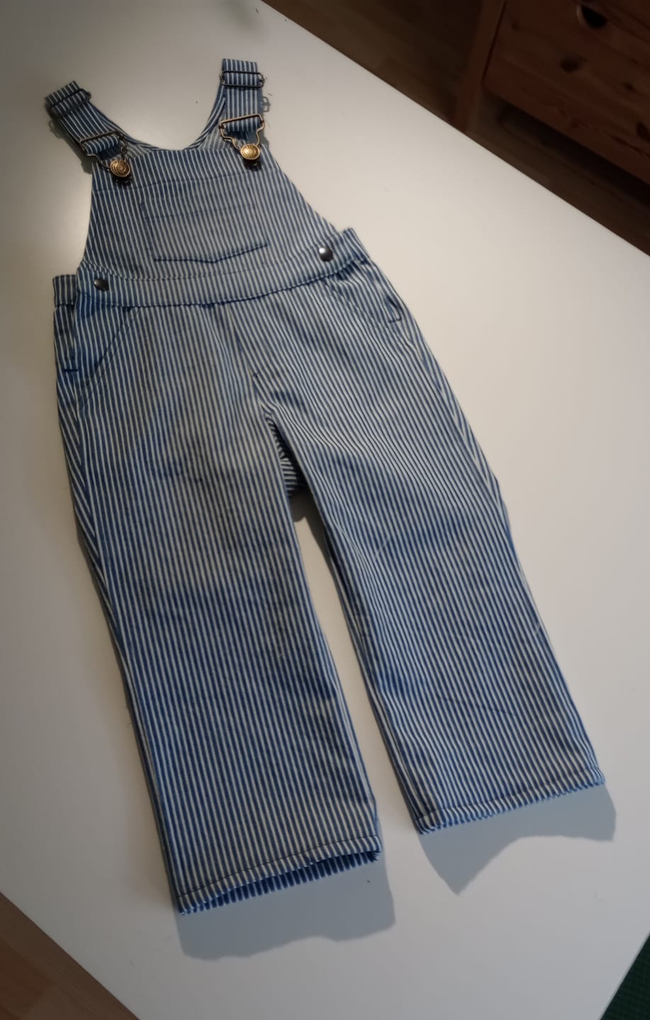 Customer photo review of Striped Yarn Dyed Washed Denim Fabric