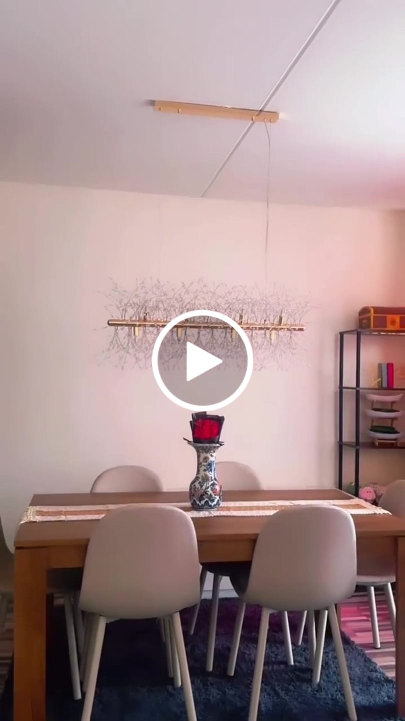 Customer video review of Modern 12 Light Linear Sputnik Firework Chandelier