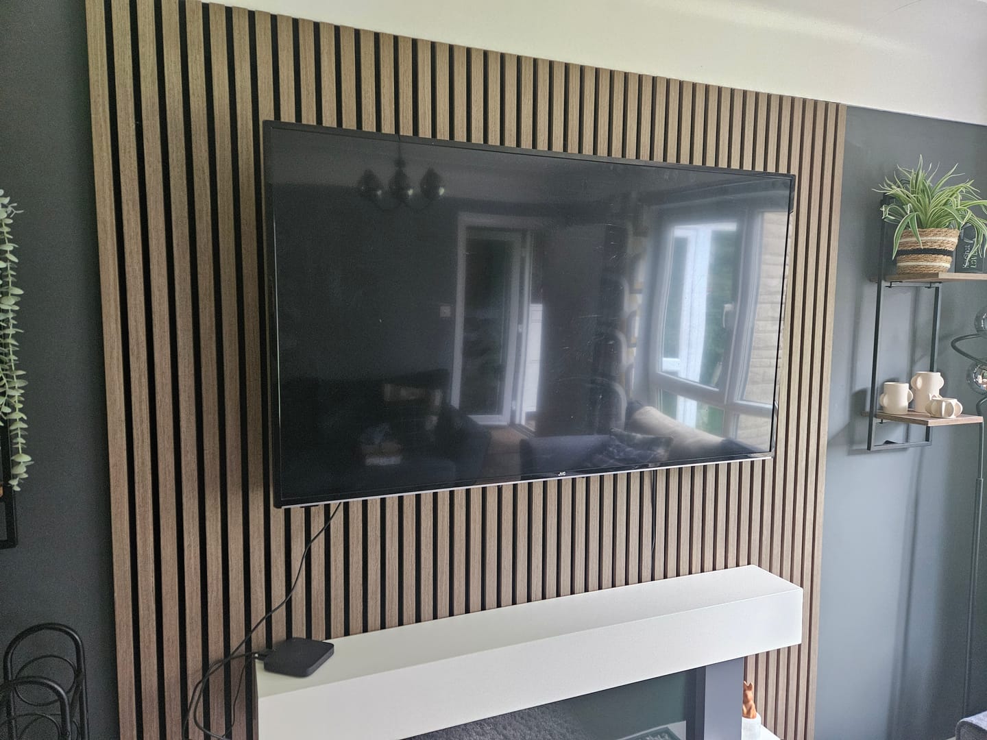 Customer photo review of Walnut Acoustic Wall Panel