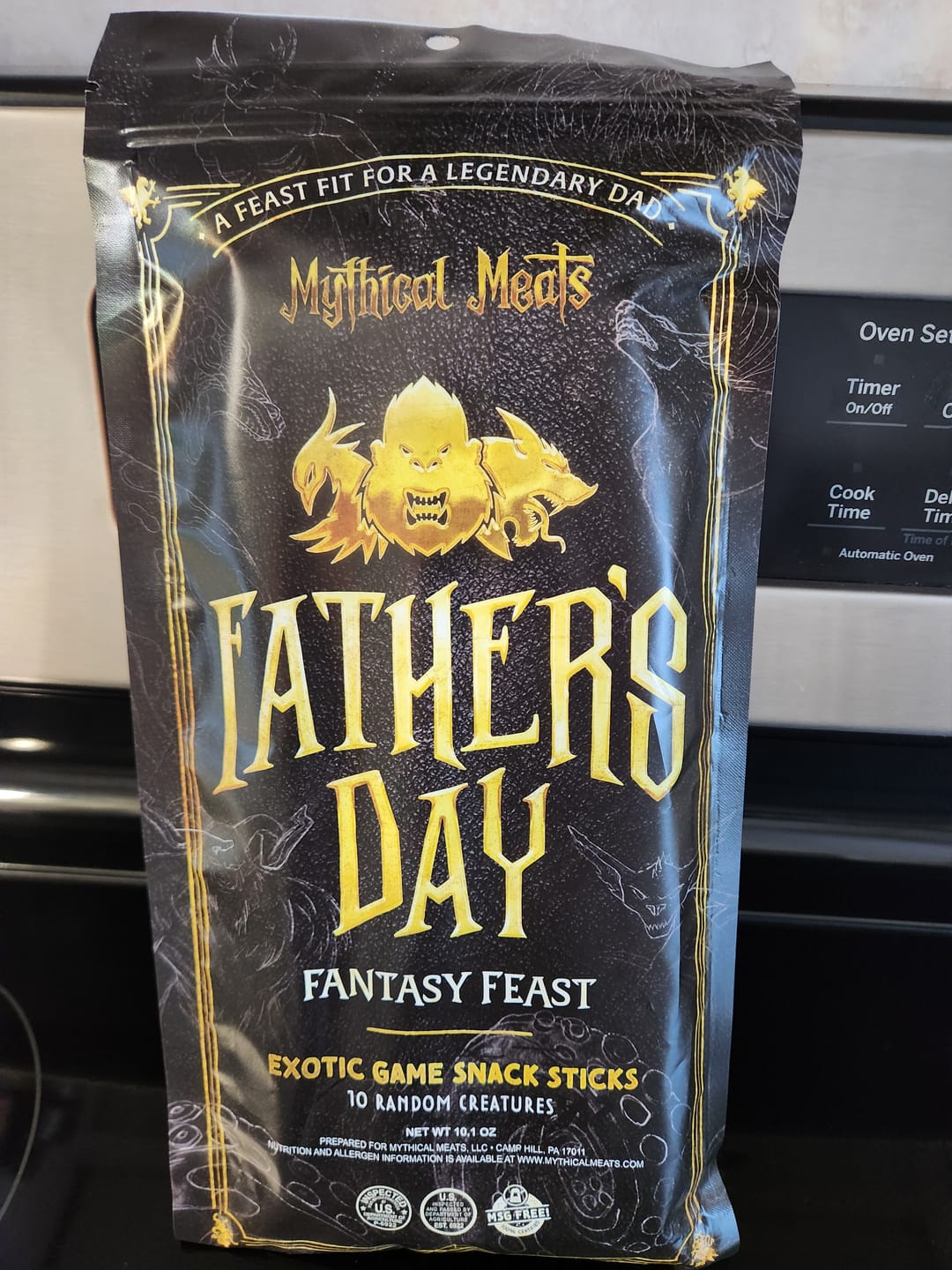Customer photo review of Mythical Meats® Father's Day Fantasy Feast Variety Pack