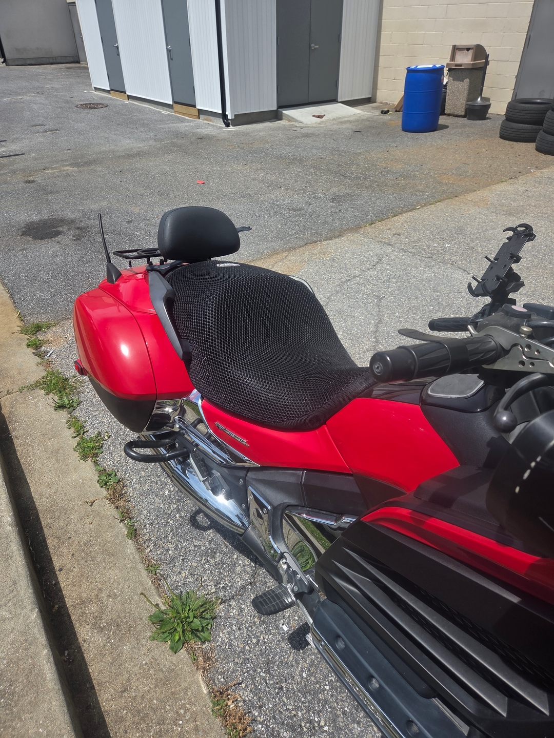 Wind Rider mesh seat cover on a Honda Goldwing GL1800
