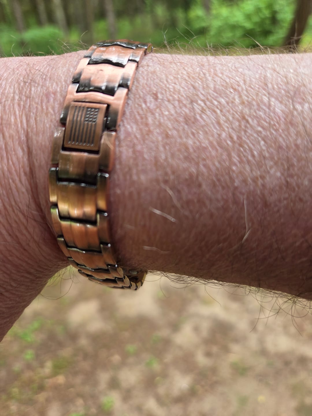 Customer photo review of Vitalis Copper Magnetic Bracelet : Helps Pair Veterans With A Service Dog Or Shelter Dog