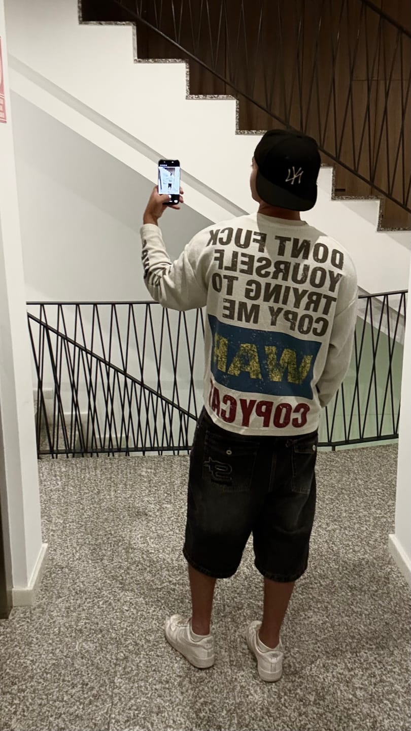 Customer photo review of Omirad “COPYCAT WAR” Heavy Waffle Long Sleeve