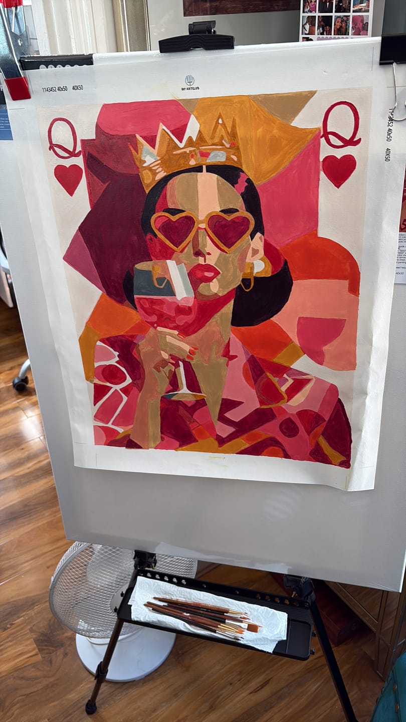 Customer photo review of The queen | Paint by Number