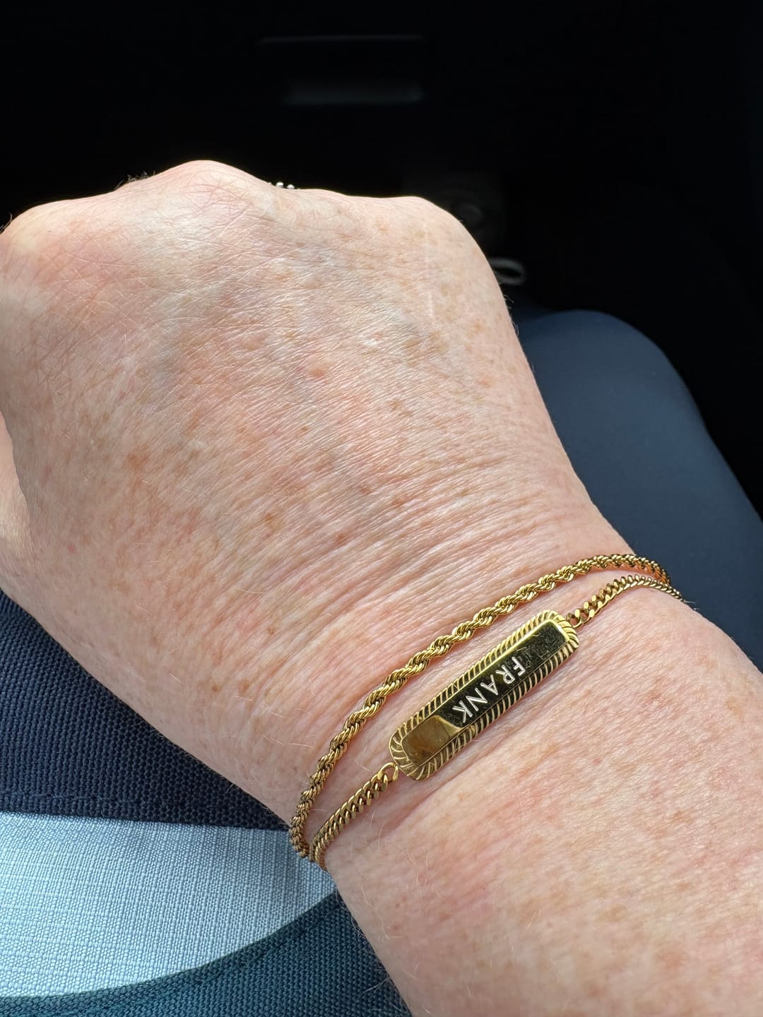 Customer photo review of Rope Chain Bracelet in Gold