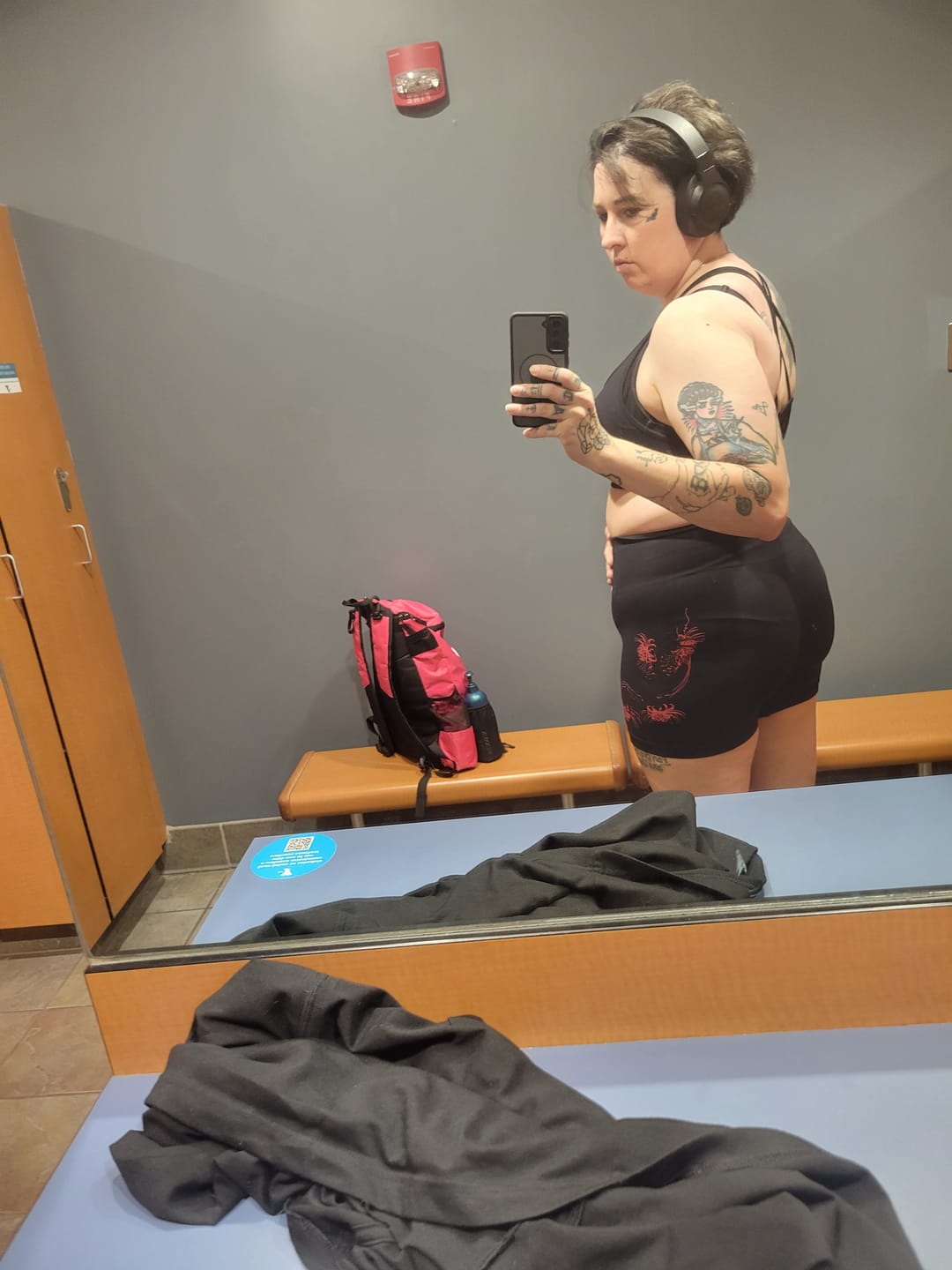 Customer photo review of Masked Ghoul Seamless Shorts