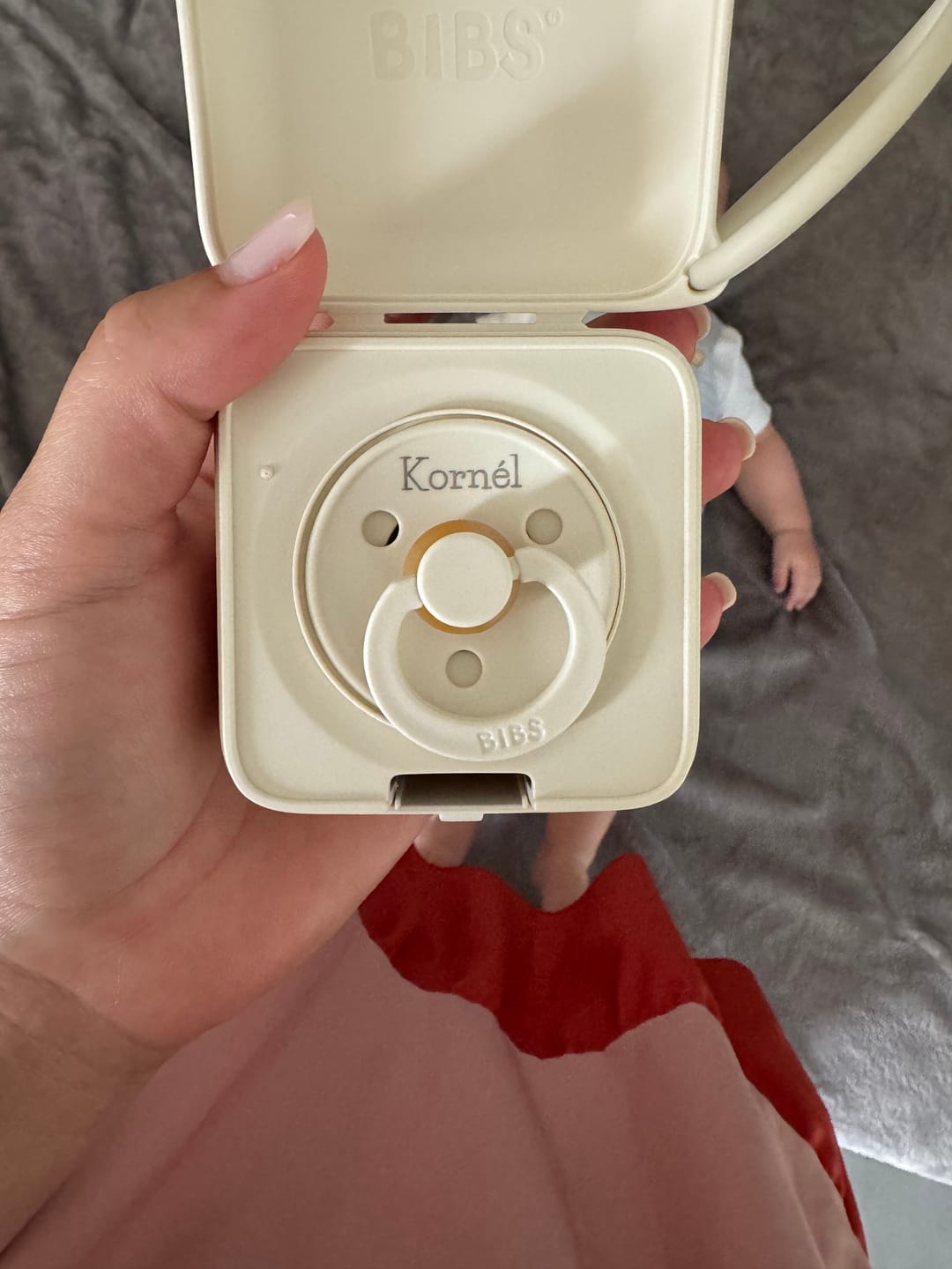 Customer photo review of Névre szóló BIBS Colour cumi - zsálya