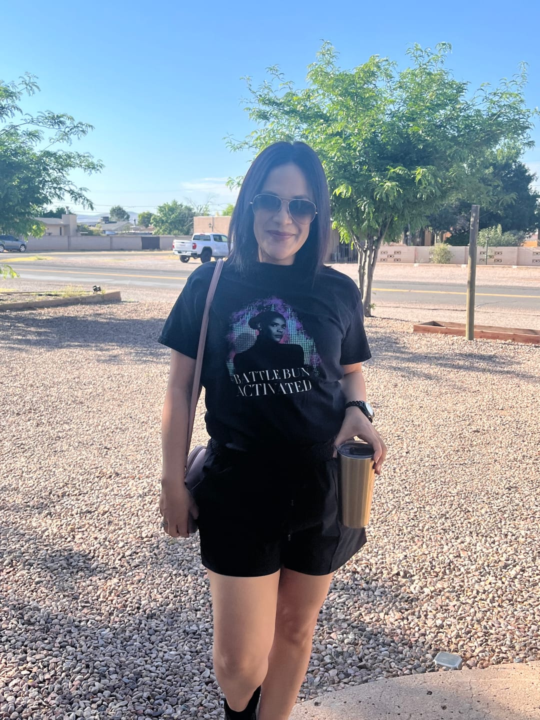 Customer photo review of Battle Bun Activated T-shirt