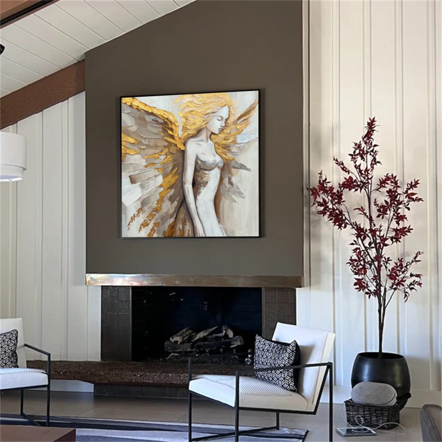 Customer photo review of Abstract People Canvas Art #AE013