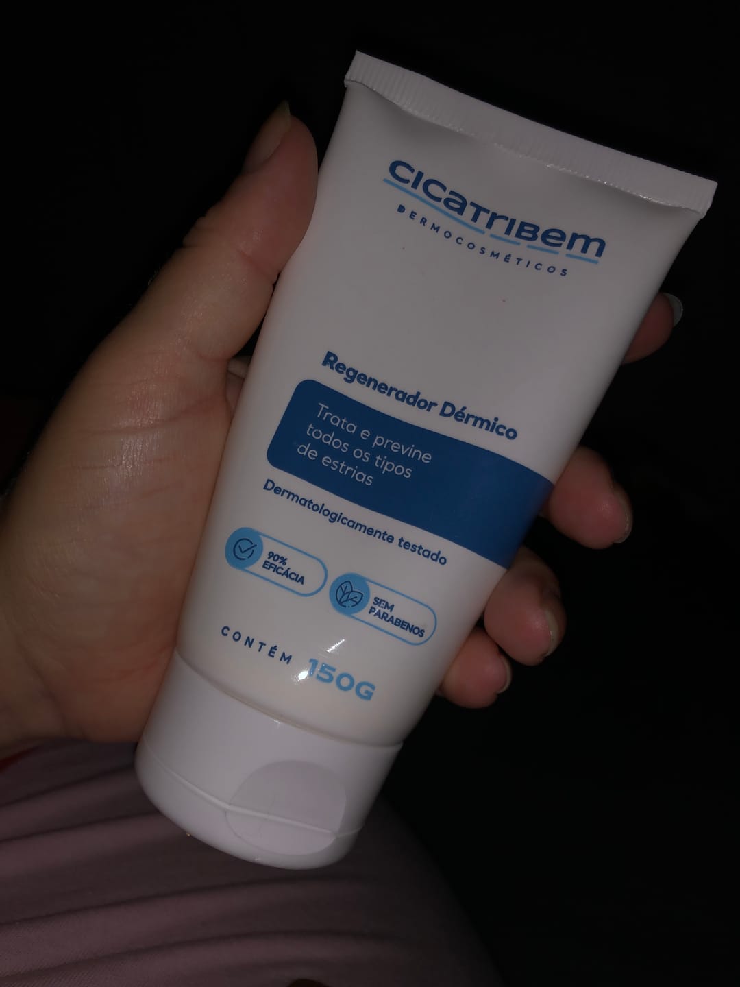 Customer photo review of Creme Antiestrias Regenerador Dérmico