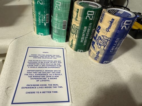Customer photo review of Tropical Fruit Nicotine Pouches