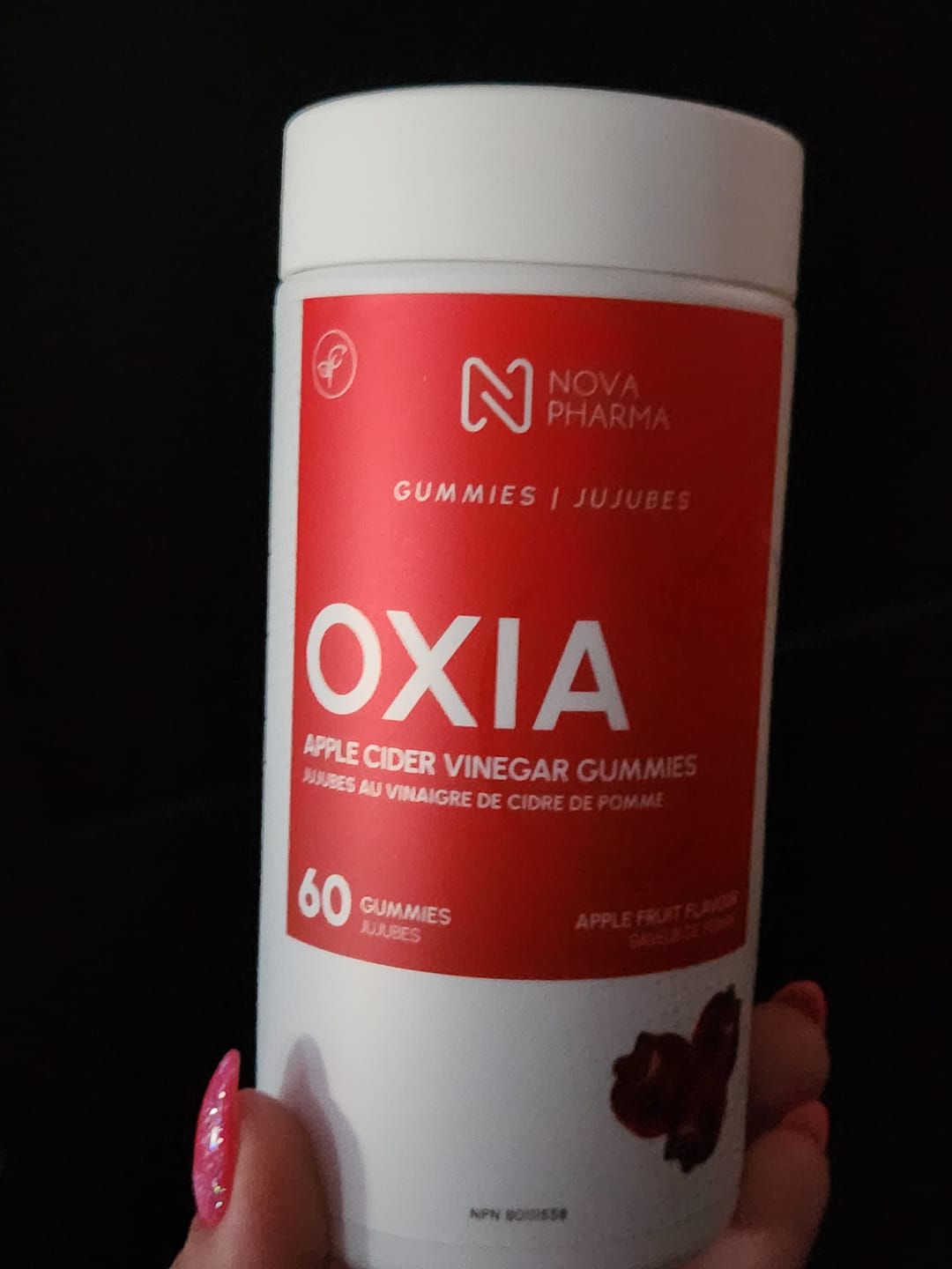 Customer photo review of Nova Pharma - Oxia - Jujubes au Vinaigre de Cidre de Pomme - 60 Gummies