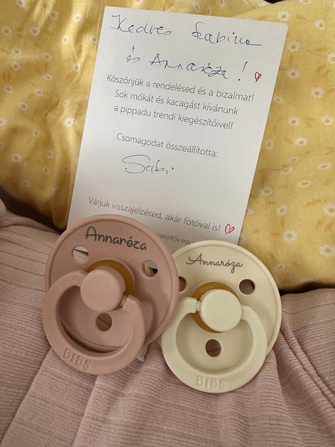 Customer photo review of BIBS Colour cumi - babarózsaszín