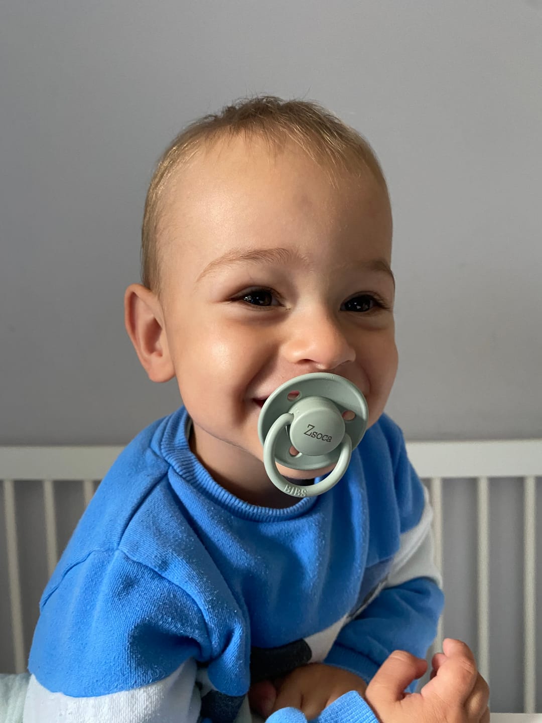 Customer photo review of Névre szóló BIBS De Lux cumi - zsálya