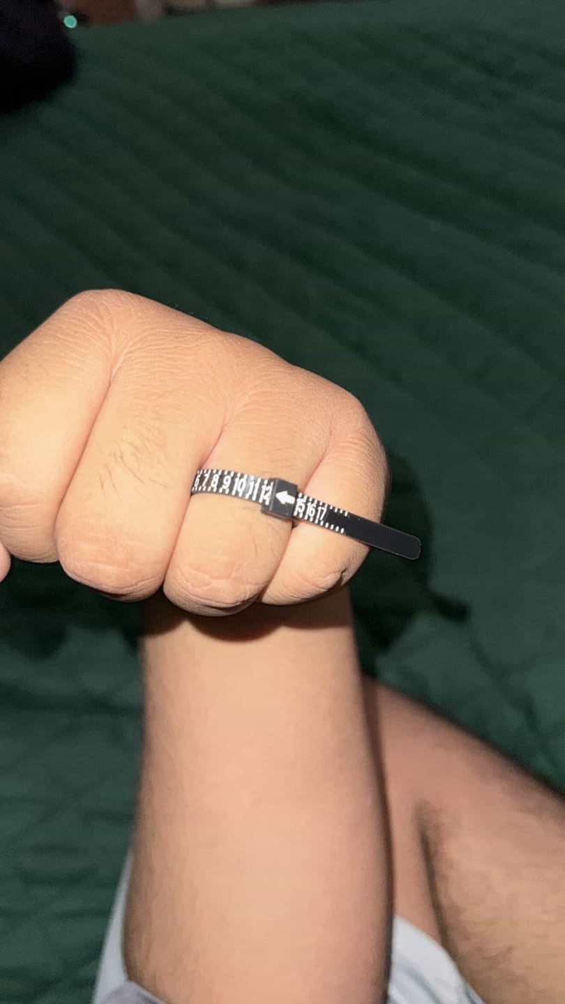 Customer photo review of FREE RING SIZER