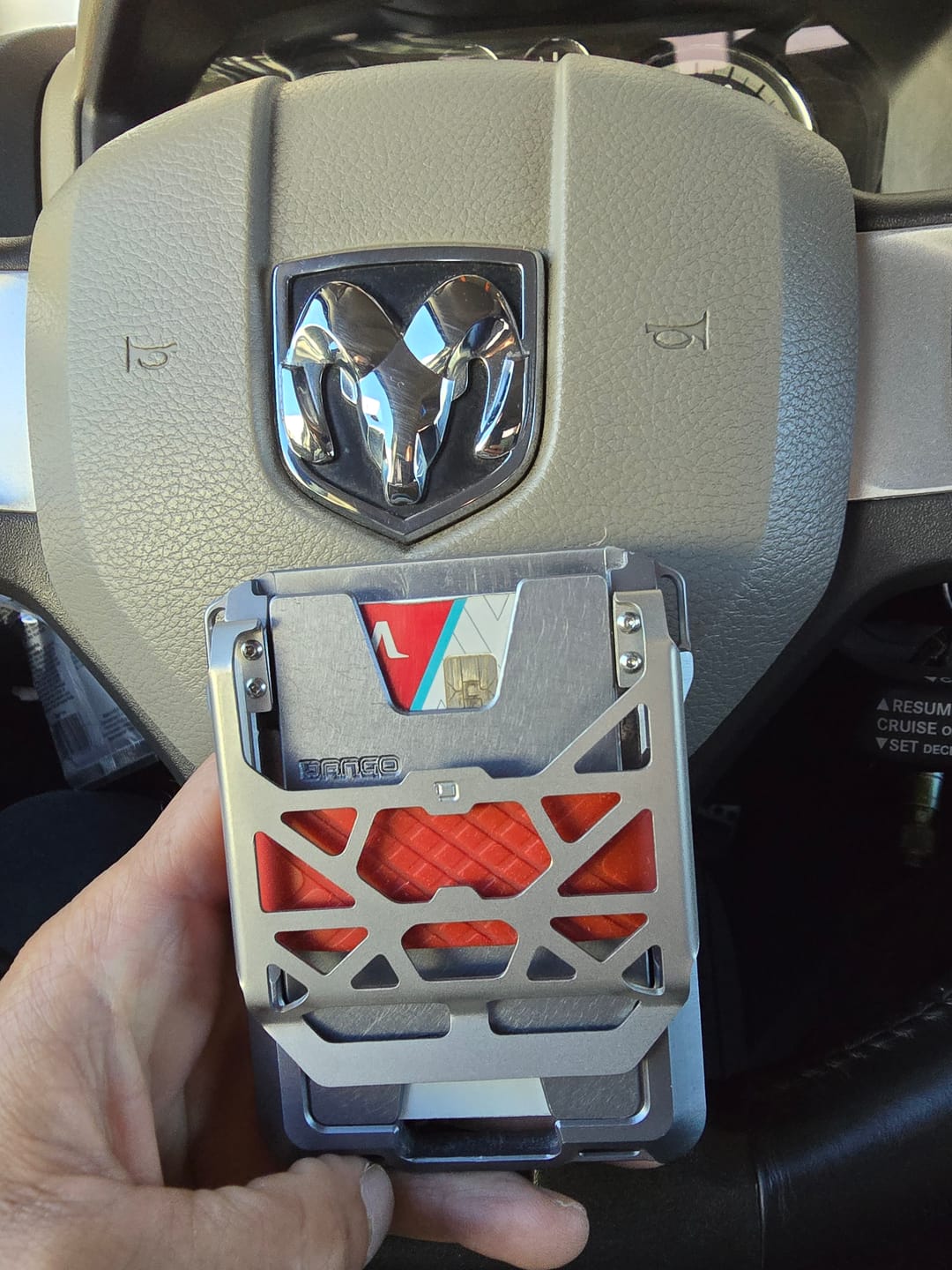Customer photo review of M1 Maverick™ Wallet - Special Edition - Slate Grey - Single Pocket Leather