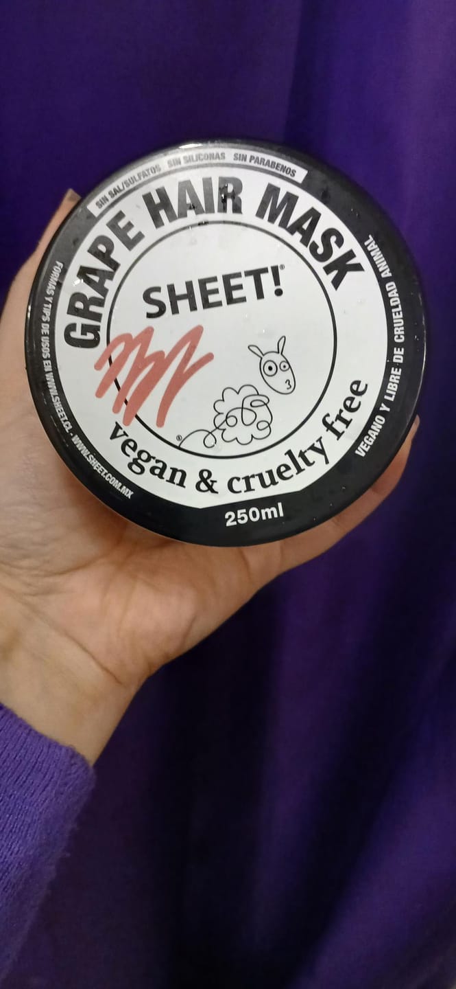Customer photo review of Mascarilla de uva - antioxidante para cabello tenido y/o dañado