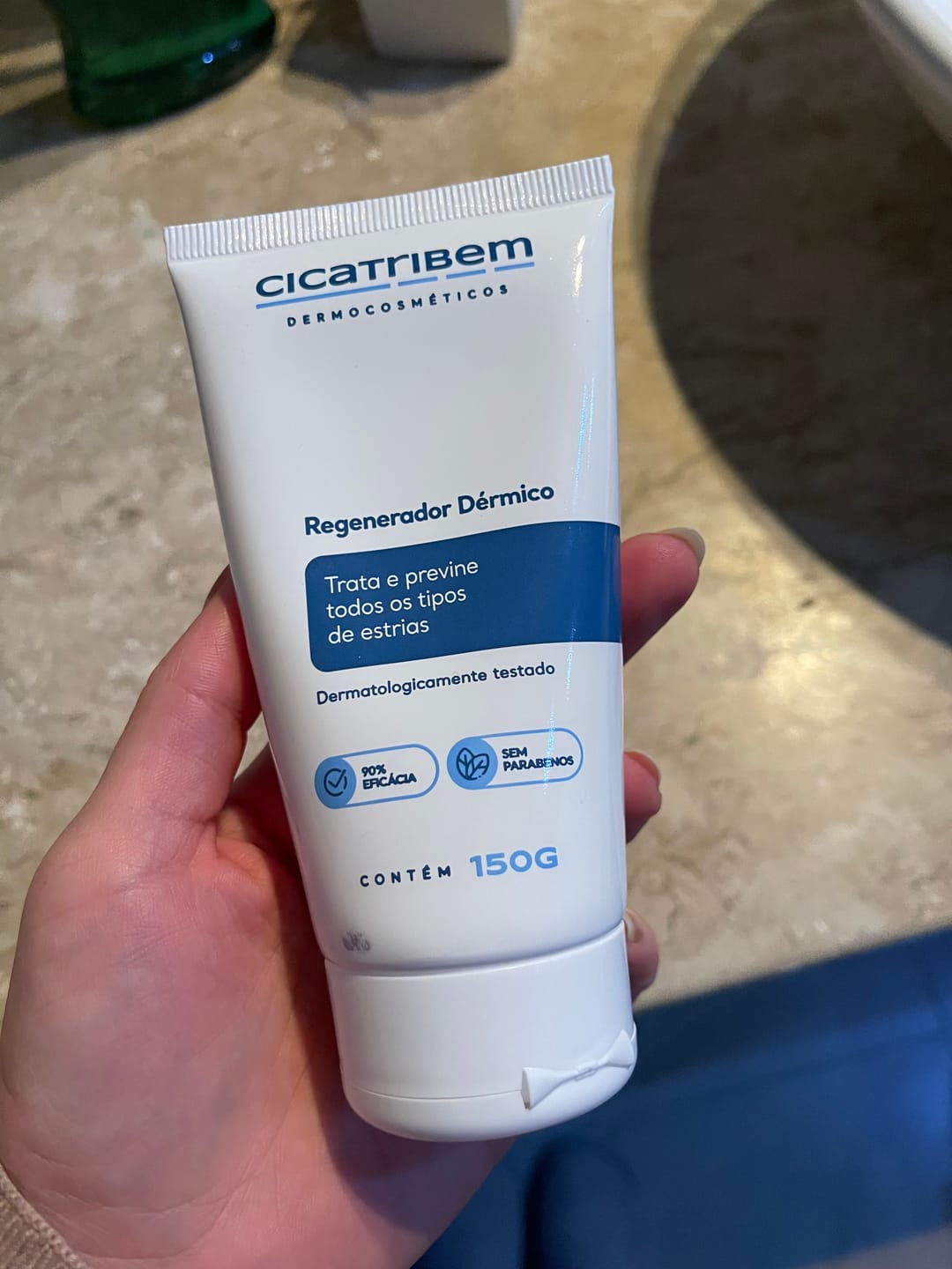 Customer photo review of Creme Antiestrias Regenerador Dérmico