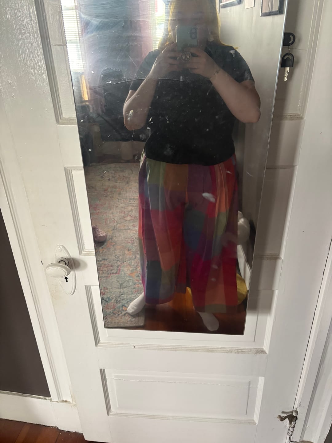Customer photo review of FRIDA PANTS | PRISM CHEX