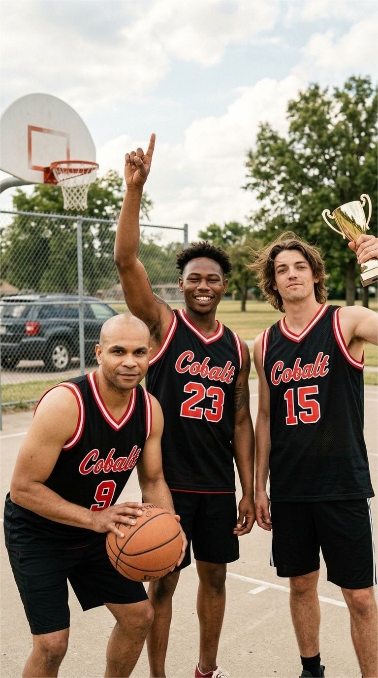 Customer photo review of Custom Retro Black & Red Reversible Basketball Jersey | Personalized Team Jersey | Vosoli