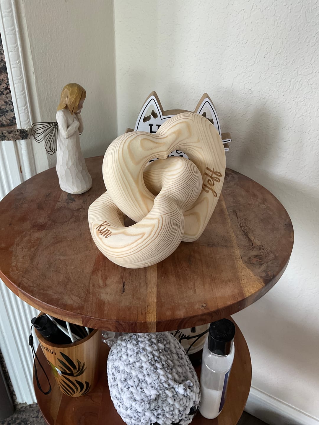Customer photo review of Romantic Couple - Personalized Infinity Heart Sculpture